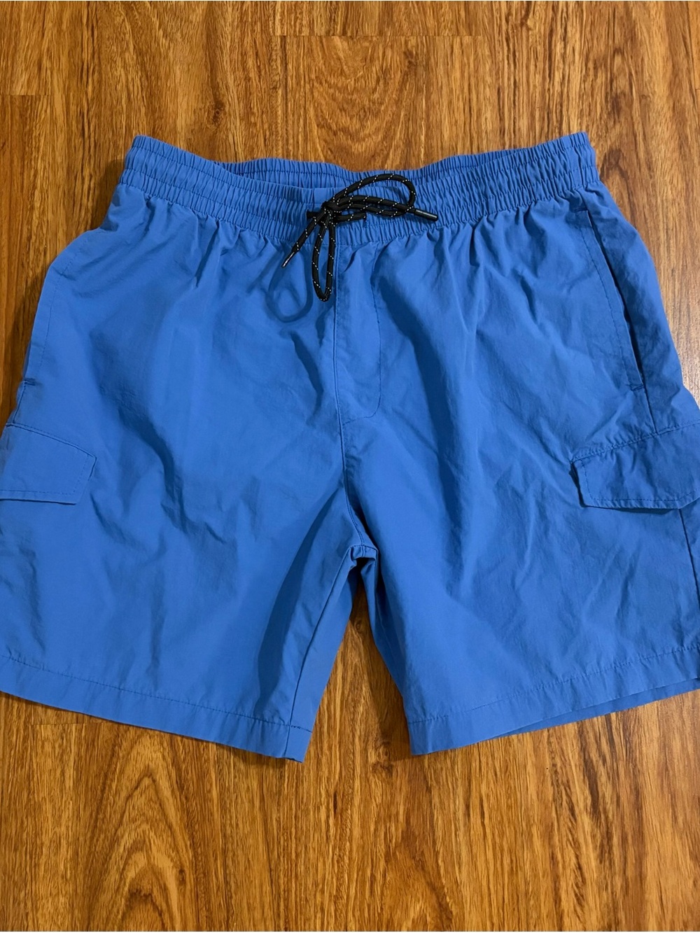 Original Deluxe Men's Slate Blue Cargo Nylon Swim Shorts Activewear - Size L